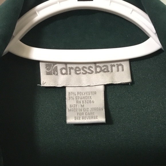 DRESS BARN WOMEN’S GREEN MICRO SUEDE FRONT ZIP JACKET SIZE MEDIUM - Picture 4 of 6